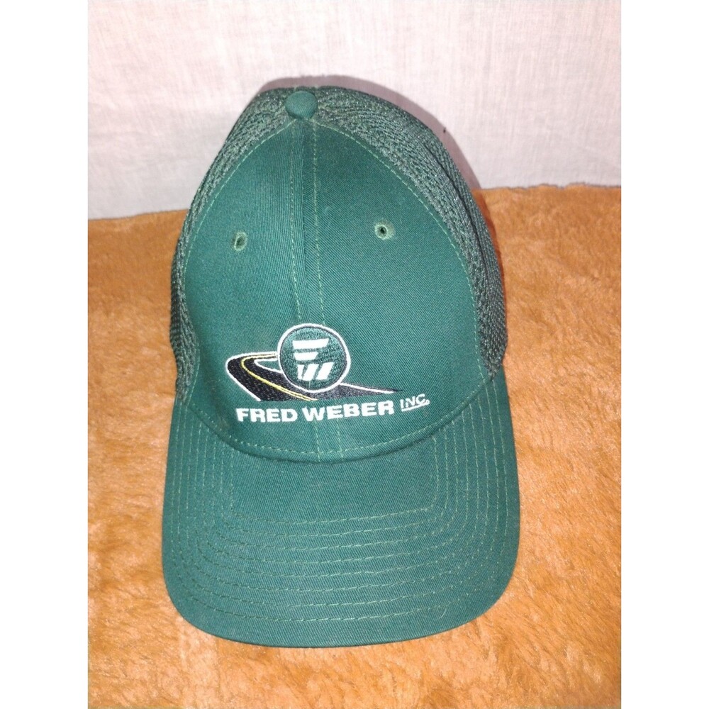 Fred Weber Inc New Era Cap Green Large-Xlarge Embroidered Stretch Fitted 2011